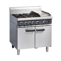 BlueSeal Cobra CR9C 900mm Four Burner Griddle Oven