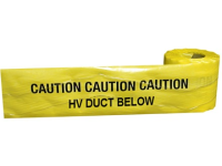 Caution HV duct below tape.