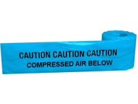 Caution compressed air below tape.