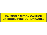 Caution cathodic protection cable below tape.