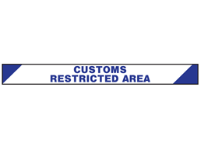 Customs restricted area barrier tape