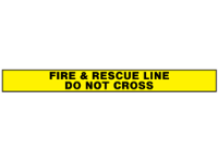 Fire & rescue line, do not cross barrier tape