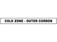 Cold zone, outer cordon barrier tape