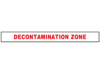 Decontamination zone barrier tape