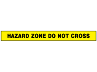 Hazard zone, do not cross barrier tape