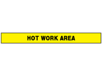 Hot work area barrier tape