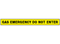 Gas emergency, do not enter barrier tape