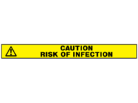 Caution, risk of infection barrier tape