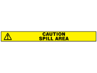 Caution spill area barrier tape