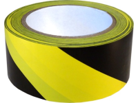 Safety and floor marking tape, black and yellow chevron.