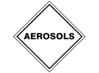 Aerosols, hazard diamond label