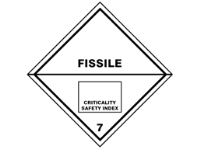 Fissile 7 hazard warning diamond sign