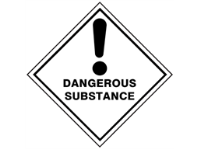 Dangerous substance hazard warning diamond sign