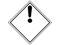 Dangerous substance (!) hazard warning diamond sign