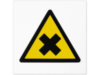 Caution harmful symbol safety sign.