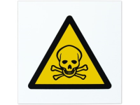 Caution toxic hazard symbol safety sign.