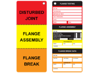 Flange testing tag.