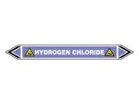 Hydrogen chloride flow marker label.