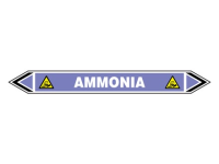 Ammonia flow marker label.