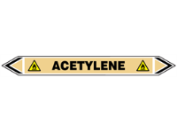 Acetylene flow marker label.