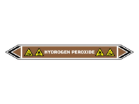 Hydrogen peroxide flow marker label.