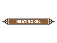 Heating oil flow marker label.