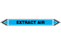 Extract air flow marker label.