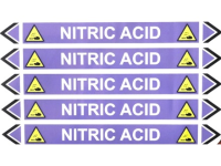 Nitric acid flow marker label.