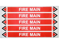 Fire main flow marker label.