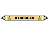 Hydrogen flow marker label.