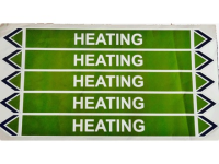 Heating flow marker label.