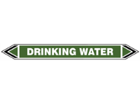 Drinking water flow marker label.