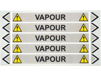 Vapour flow marker label.