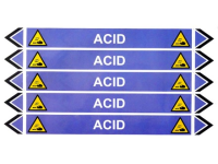 Acid flow marker label.