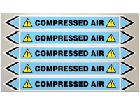 Compressed air flow marker label.