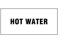 Hot water pipeline identification label