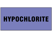 Hypochlorite pipeline identification tape.