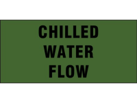 Chilled water flow pipeline identification tape.