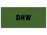 DHW pipeline identification tape.