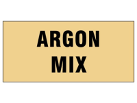 Argon mix pipeline identification tape.