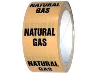 Natural gas pipeline identification tape.