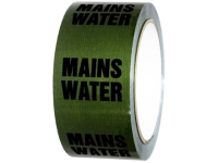 Mains water pipeline identification tape.