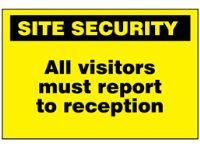 All visitors must report to reception sign