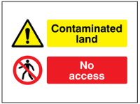 Contaminated land / No access sign.