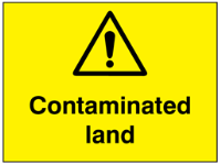 Contaminated land sign.