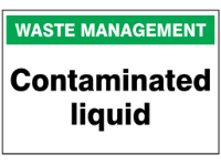 Contaminated liquid sign.