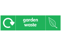 Garden waste WRAP recycling signs