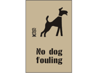 No dog fouling symbol and text heavy duty stencil