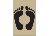 Footprints symbol heavy duty stencil