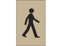 Pedestrian symbol heavy duty stencil